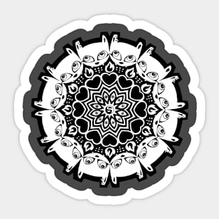 Mizzledala - cat mandala Sticker